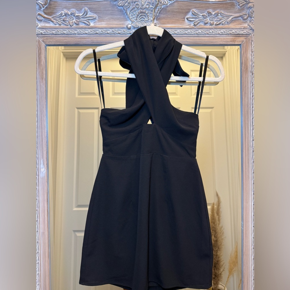Superdown (@Revolve) Black Cross front dress XS